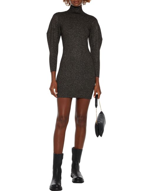 black turtleneck mini dress