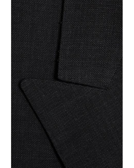 Dunhill Black Double-Breasted Woven Blazer for men