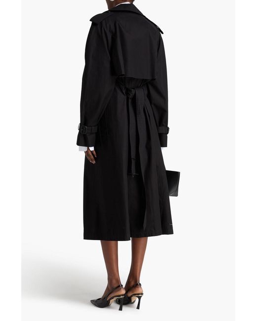 Wardrobe NYC Black Belted Cotton-Gabardine Trench Coat