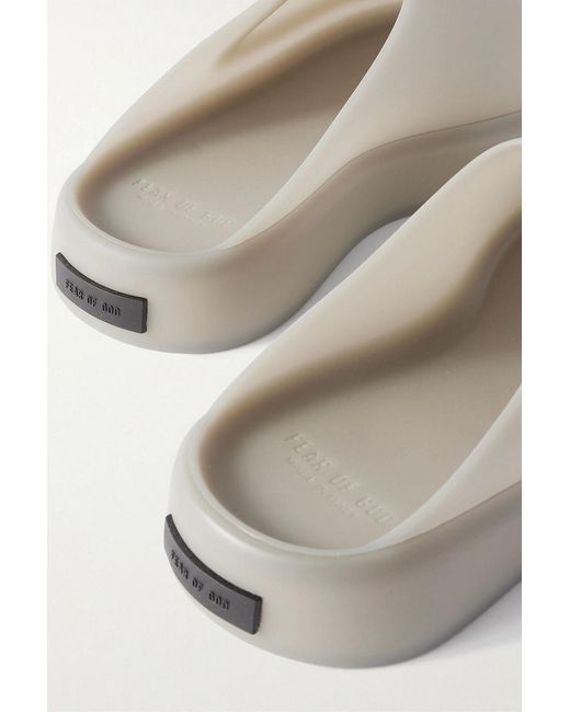 Fear Of God Gray Rubber Slides for men