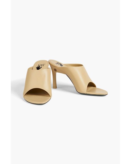 Off-White c/o Virgil Abloh White Meteor Leather Mules