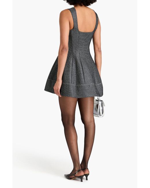 Jonathan Simkhai Black Minikleid aus crêpe mit polka-dots und glitter-finish