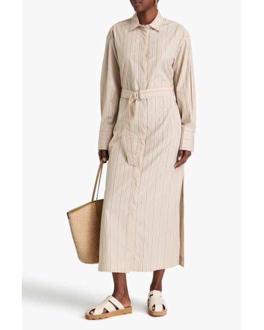 Rag & Bone Natural Briar Striped Cotton-Poplin Maxi Shirt Dress