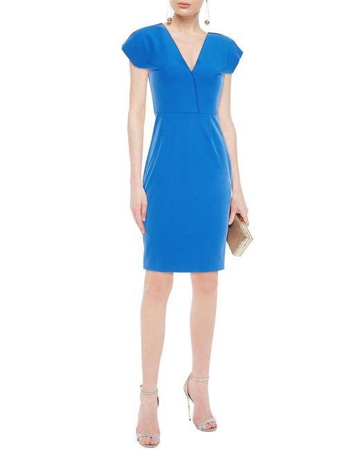 Roland Mouret Blue Cotton-twill Dress