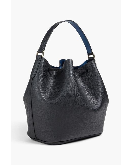 Bally Black Blyss Pebbled-Leather Bucket Bag