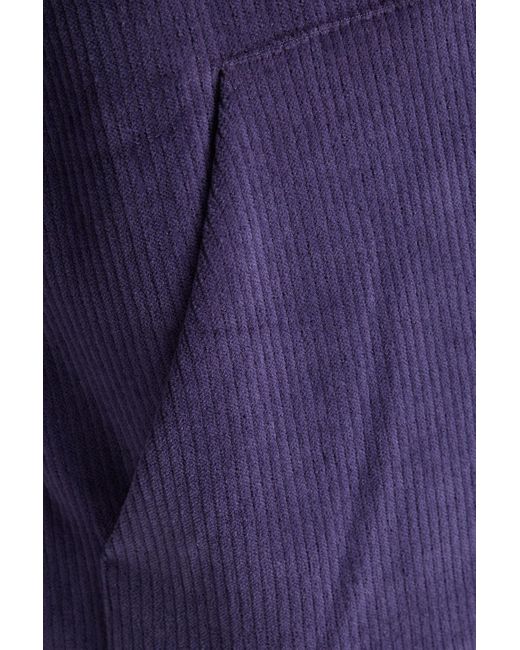 Canali Blue Cotton-blend Corduroy Sweatshirt for men