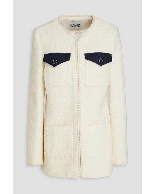 Claudie Pierlot Natural Bouclé-tweed Jacket