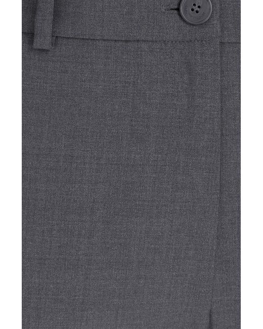 Claudie Pierlot Gray Wool-Blend Tapered Pants