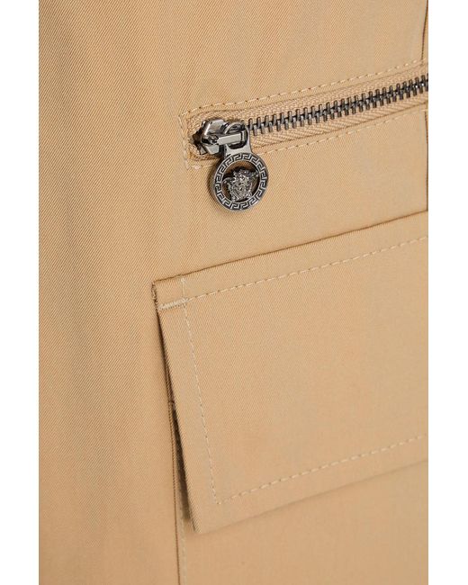 Versace Natural Cotton-Twill Cargo Pants for men