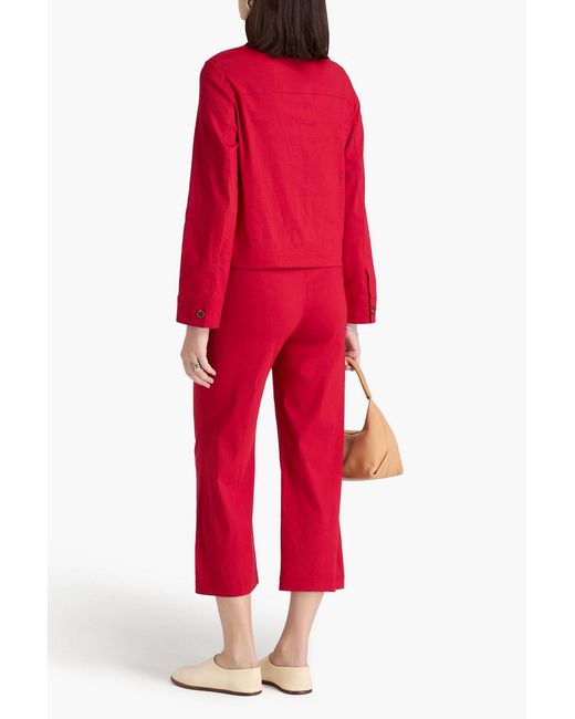 Theory Red Linen-Blend Jacket