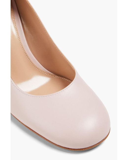 Gianvito Rossi Pink Adelle Leather Pumps