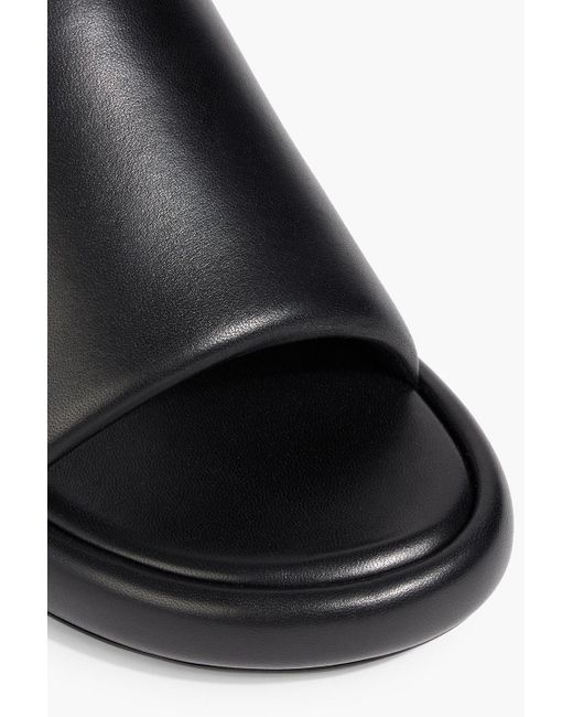 Balenciaga Black Rise Padded Leather Wedge Mules