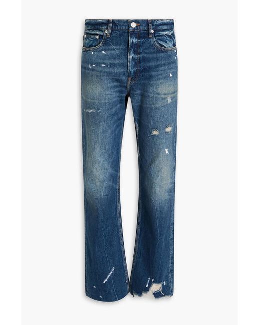 FRAME Blue The Boxy Distressed Denim Jeans for men