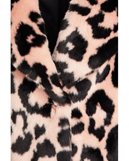 Jakke Black Rita Leopard-print Faux Fur Jacket