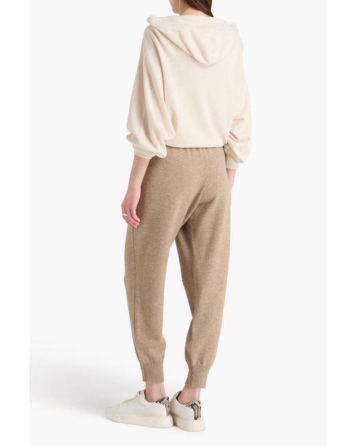 Brunello Cucinelli Natural Bead-Embellished Wool, Cashmere And Silk-Blend Hoodie
