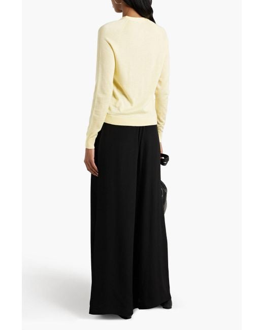 Tibi Yellow Wool, Cashmere And Silk-blend Cardigan