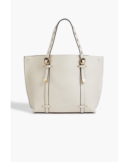 Rag & Bone Mini Field Buckledetailed Leather Tote in White Lyst