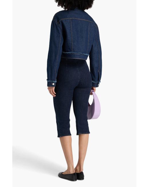 Stine Goya Blue Margaux Frayed Denim Jacket