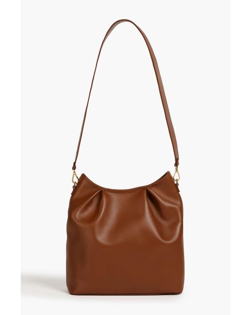 Elleme Brown Dimple Leather Bucket Bag