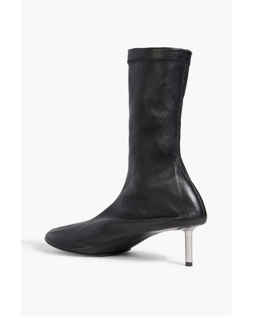 Jil Sander Black Leather Sock Boots