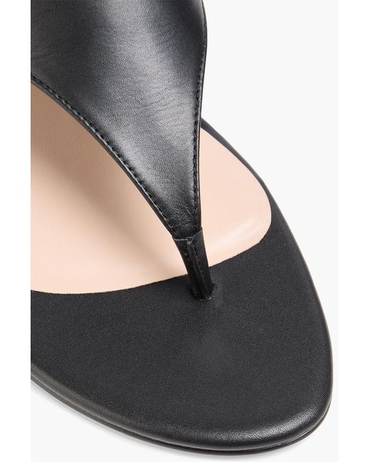 Stuart Weitzman Black Santorini Leather Slingback Sandals