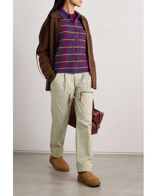 Isabel Marant White Kanna Pleated Cotton-Canvas Straight-Leg Cargo Pants