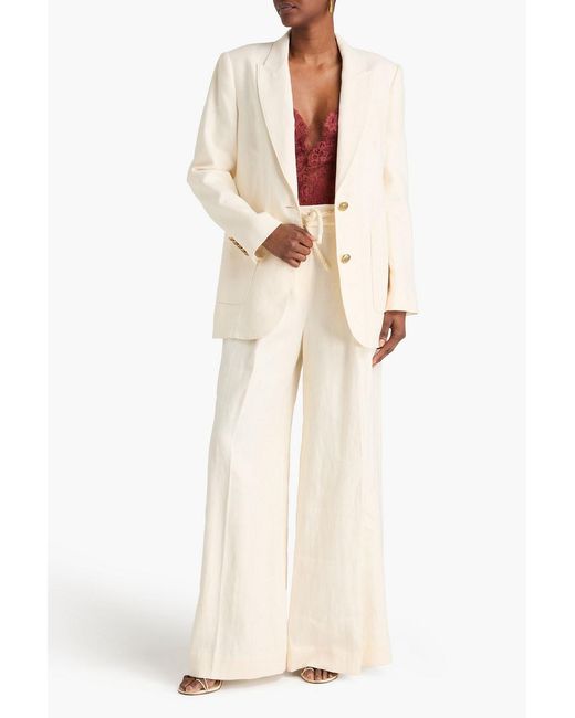 Zimmermann Natural Linen Blazer