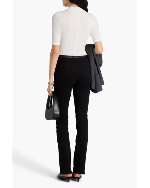 FRAME Black Le Mini Boot Mid-Rise Bootcut Jeans