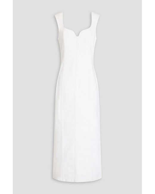 Mara Hoffman White Indya Denim Midi Dress