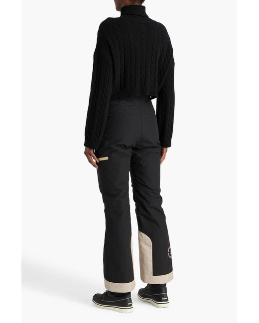 Brunello Cucinelli Black Two-Tone Bootcut Ski Pants