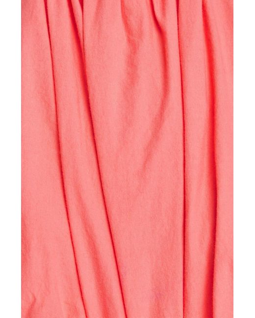 Bondi Born Pink Mahina Cutout Cotton-poplin Halterneck Maxi Dress