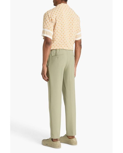 Sandro Green Jersey Drawstring Pants for men