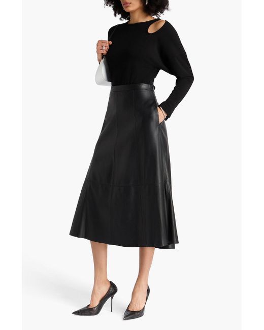 Victoria Beckham Black Cutout Jersey Top
