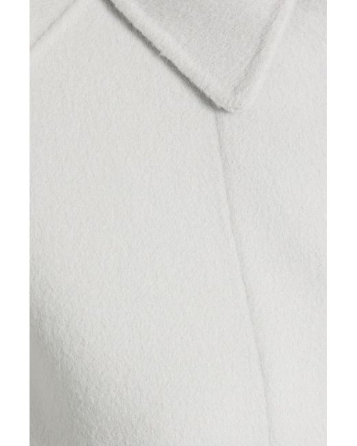 Theory White Wool And Cashmere-Blend Felt Coat