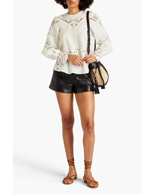 Isabel Marant White Emmet Linen Blouse