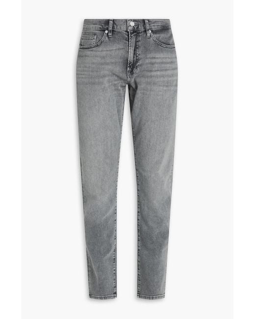 FRAME Gray L'Homme Slim-Fit Faded Denim Jeans for men