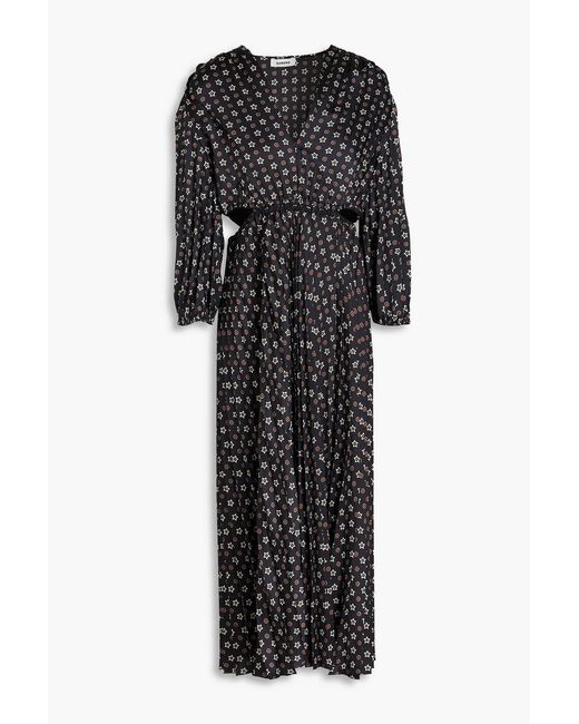 Sandro Black Midi Dress Polyester