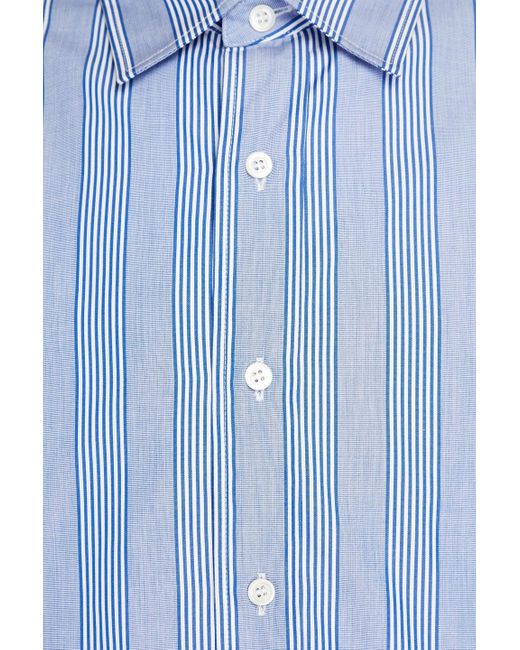 Maison Margiela Blue Striped Cotton-poplin Shirt for men