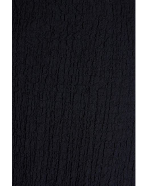 By Malene Birger Black Maunas Cotton-blend Cloqué Wrap Dress