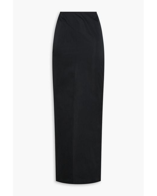 Ludovic de Saint Sernin Black Wool-Blend Maxi Pencil Skirt