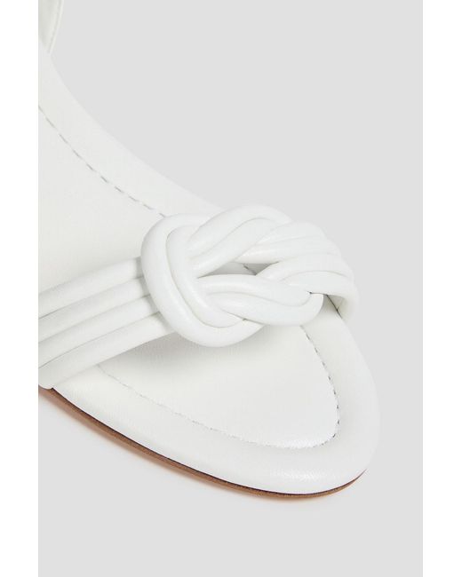 Alexandre Birman White Vicky 30 Leather Sandals
