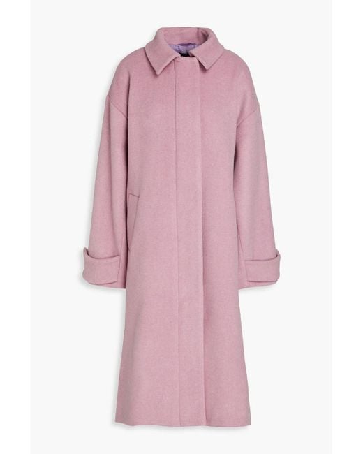Stine Goya Pink Diana Wool-blend Felt Coat