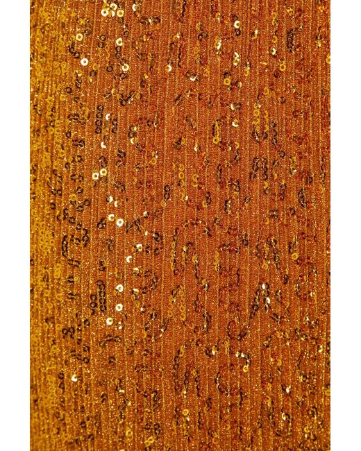 Stine Goya Orange Markus plissierte strickhose mit geradem bein und pailletten