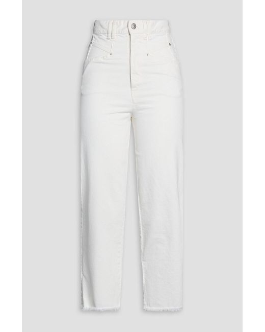 Isabel Marant White Naliska High-rise Straight-leg Jeans