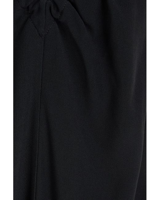 BITE STUDIOS Black Theros Ruched Crepe Midi Dress