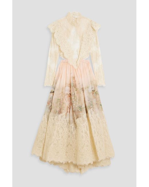 chinese dress ladies Zimmermann Bandana Print Linen And Silk Blend Mini Dress – Balardi main image 0