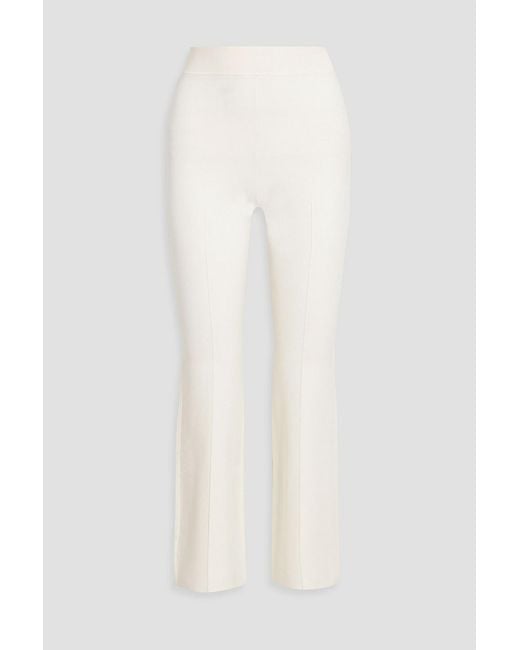 Jonathan Simkhai White Stretch-Knit Bootcut Pants