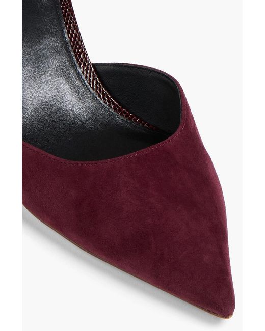 Veronica Beard Red Colette Suede Pumps