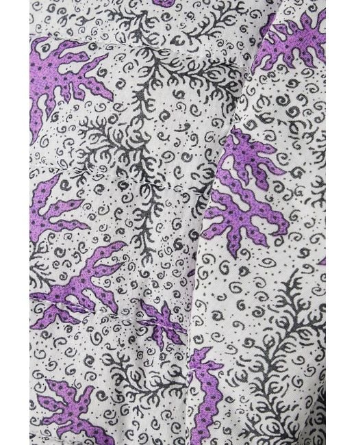 Isabel Marant White Drew Convertible Printed Quilted Cotton Jacket