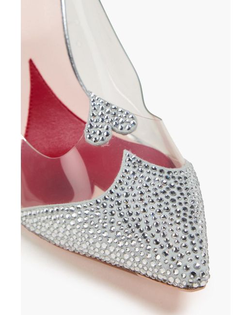 Roger Vivier White Verzierte pumps aus -leder, tpu und veloursleder